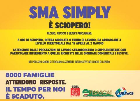 SMA SIMPLY, SI SUSSEGUONO I RUMORS SULLA CESSIONE DELLA RETE VENDITA. I SINDACATI PROCLAMO SCIOPERO DAL 19 APRILE AL 2 MAGGIO.