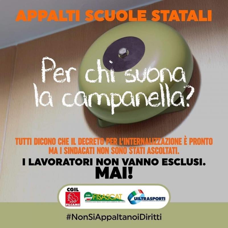 Appalti Pulizie Scuole, sindacati al Miur sul processo di internalizzazione del servizio dal 1° gennaio 2020 sollecitano la stabilità occupazionale e reddituale per tutti i 16mila ex Lsu e Appalti Storici.