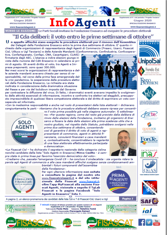Info Agenti Giugno 2020 - Speciale Elezioni