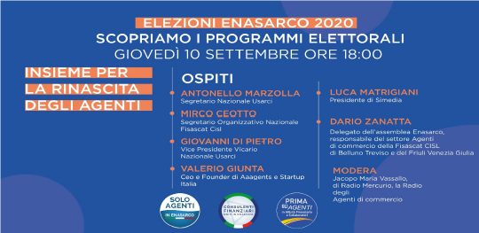 Elezioni Enasarco - videoconferenza programma Solo Agenti in Enasarco
