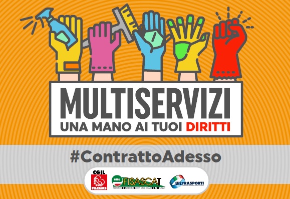 Ccnl imprese pulizia servizi integrati multiservizi, in 600mila senza rinnovo da 7 anni. Le piazze della mobilitazione in tutta Italia Il 21 ottobre manifestazione nazionale a Roma in Piazza Barberini in collegamento con i presidi territoriali