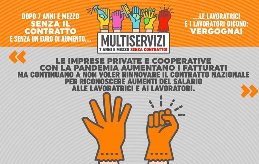 Imprese pulizia servizi integrati multiservizi, domani 13 novembre è sciopero per il contratto nazionale scaduto da oltre 7 anni