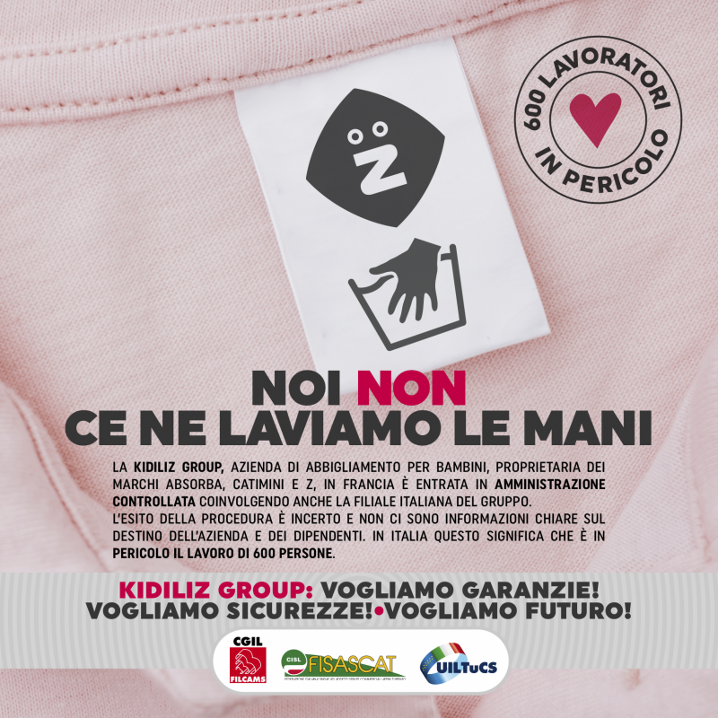 kidiliz italia: almeno 450 dipendenti a rischio di licenziamento. Senza risposte immediate sarà sciopero