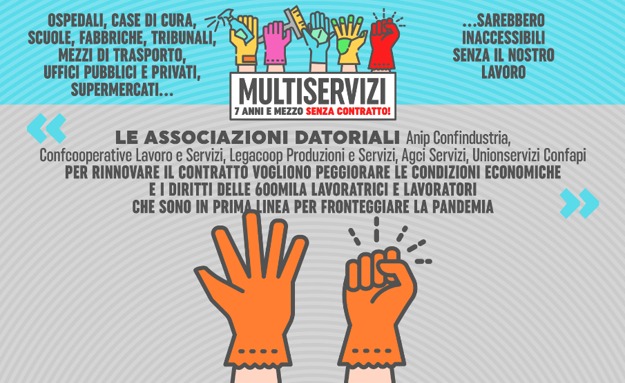 #Contratto #ImpresePulizia #Multiservizi Il 13 novembre sarà sciopero nazionale delle lavoratrici e dei lavoratori delle pulizie, servizi integrati e multiservizi, senza contratto da più di 7 anni