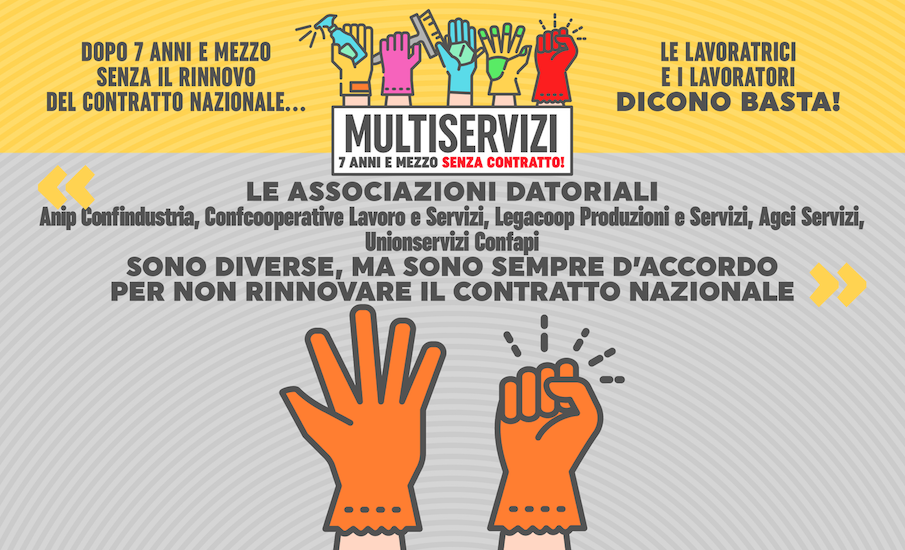 #Contratto #ImpresePulizia #Multiservizi Sarà sciopero nazionale il 13 novembre per l'intera giornata