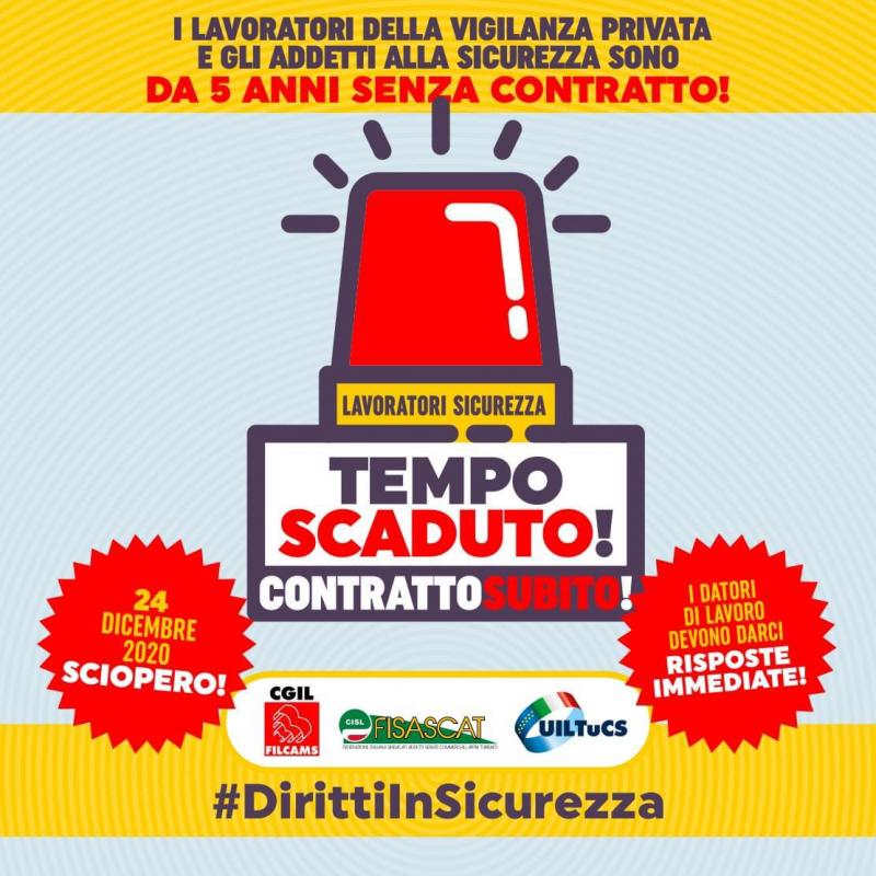 Vigilanza Privata e addetti alla sicurezza in sciopero, boom di adesioni. La categoria in protesta per il contratto: mobilitazione riuscita nonostante il pressing delle Prefetture