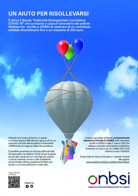 Covid-19, per i 600mila addetti del comparto imprese pulizia, servizi integrati e multiservizi arriva il contributo solidale straordinario dell’Onbsi