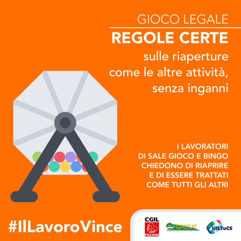 Gioco Legale, il 12 maggio giornata di mobilitazione nazionale, presidi in tutta Italia